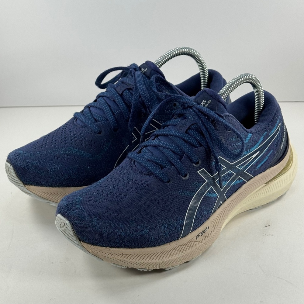 Asics Gel-Kayano 29 Navy Blue Sage Running Shoes 1012B272 Womens 8.5‎ - Picture 5 of 12